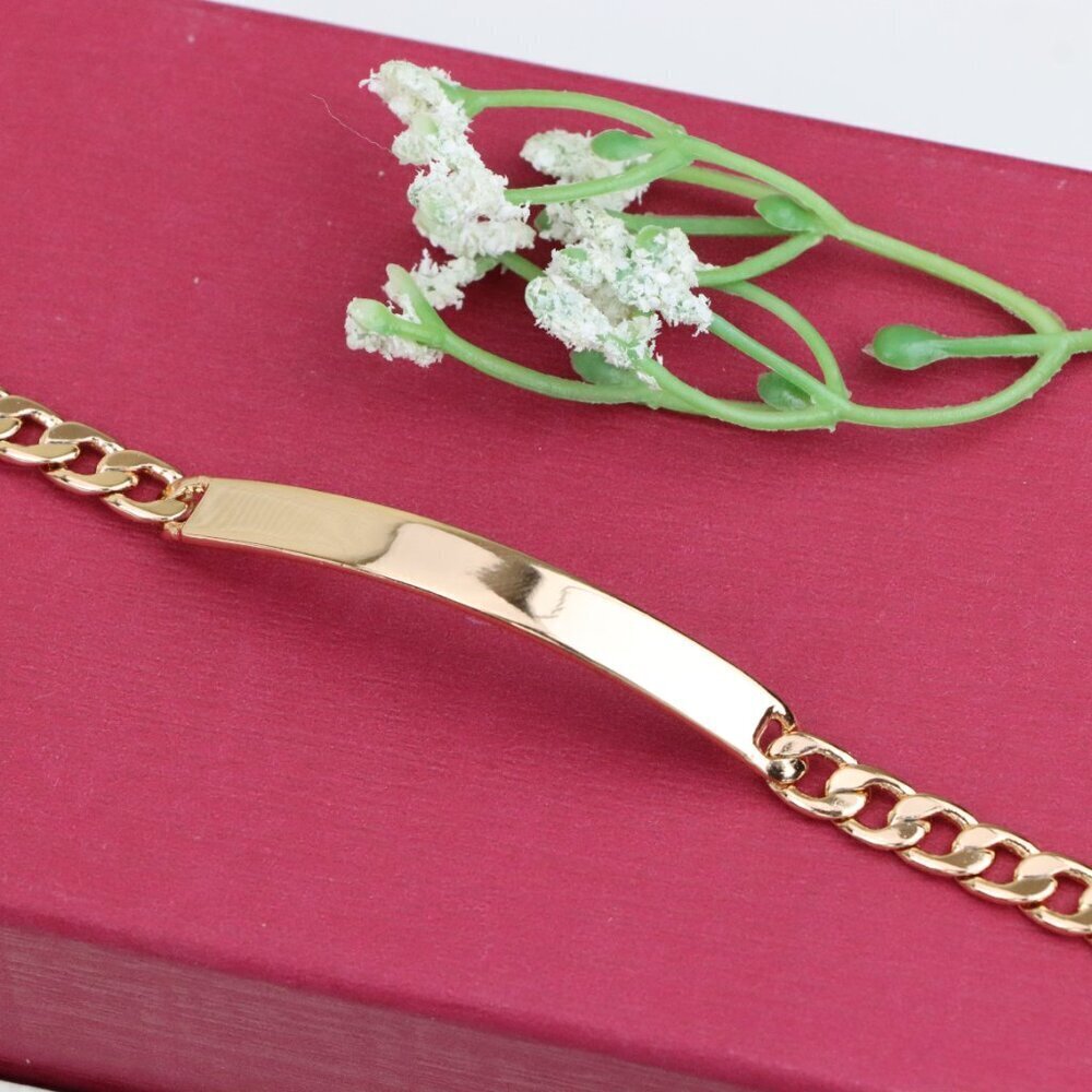 "Elegant Rose Gold Bracelet with Smooth Bar Design, XPBL1113